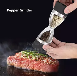 Manually Adjustable Thickness, Hour Glass 2 In1 Dual Salt Pepper Mills