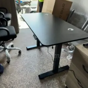 Desk Black Laminate Standing Electric Desk