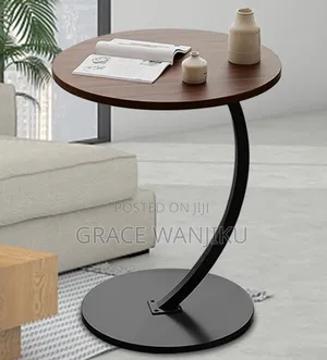 Round Side Table (Size Diameter 30cm Base 40cm Top Height 60cm )