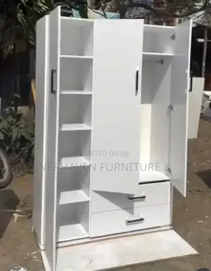 Wardrobe With Drawers and Hanging Rail