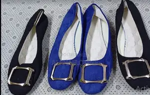 Smart Casual Women's Flats Suede Leather Women Flat Shoes(Blue/Black)