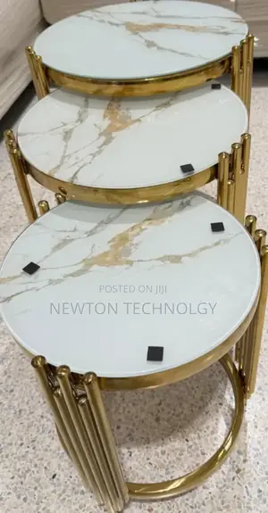 3 in 1 Executive Pure Marble Table