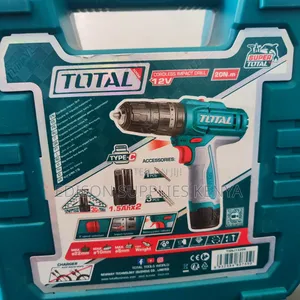 Total Cordless Impact Drill 12v 20n.M, 2 Batteries Hammer Drill + Bits