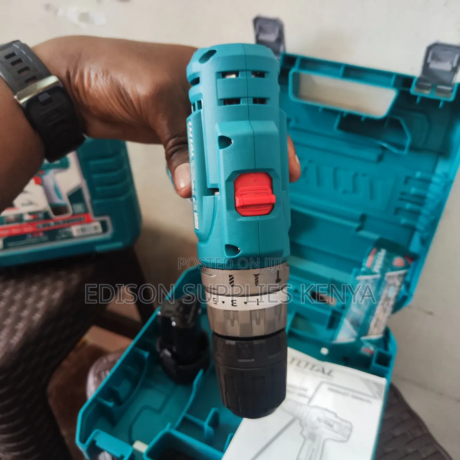 Total Cordless Impact Drill 12v 20n.M, 2 Batteries Hammer Drill + Bits