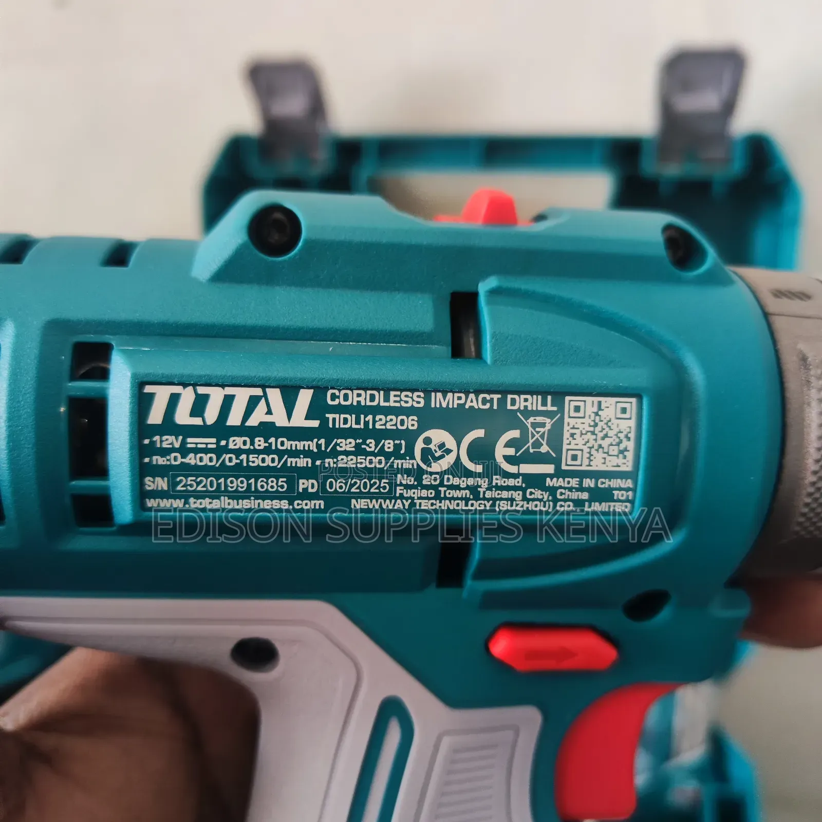 Total Cordless Impact Drill 12v 20n.M, 2 Batteries Hammer Drill + Bits