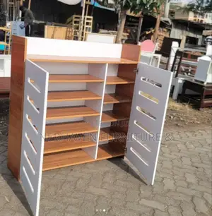 Modern Shoe Rack Cabinet - Dust-Proof Sleek Design