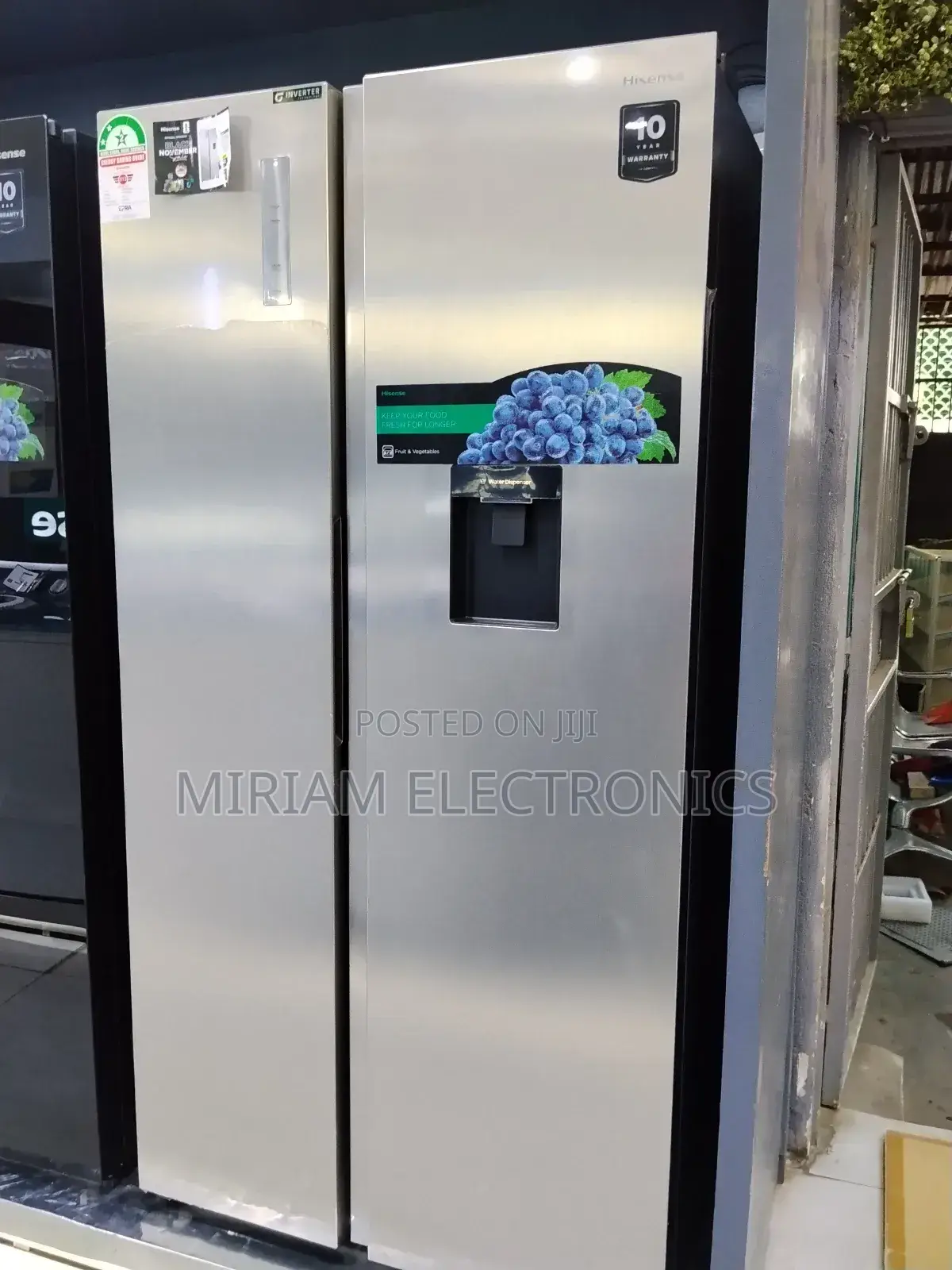 Hisense Ref558dr 541l Fridge Side by Side-Water Dispenser
