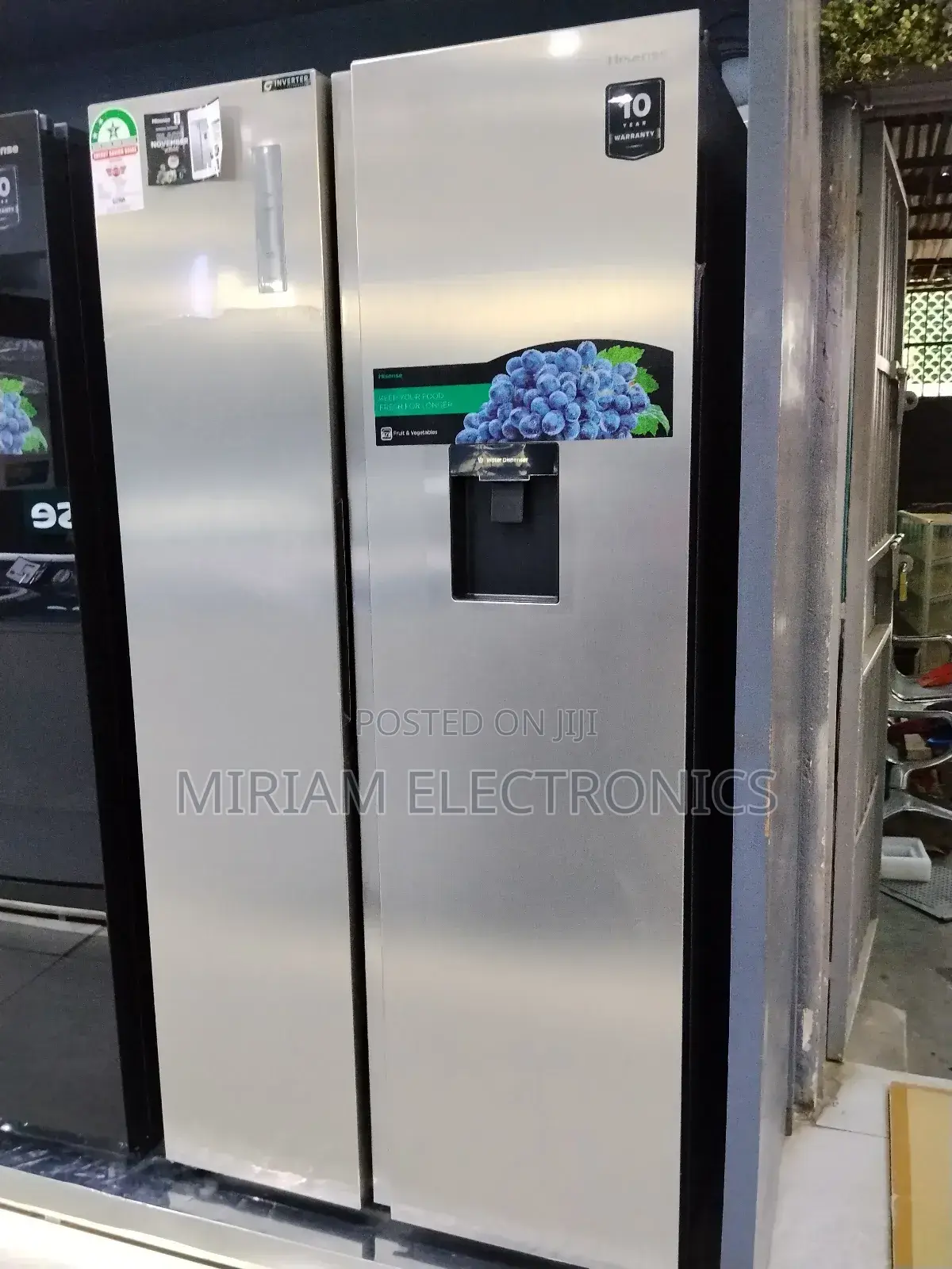 Hisense Ref558dr 541l Fridge Side by Side-Water Dispenser