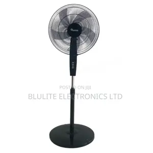 Black Stand Fan , With Remote - Rm/757