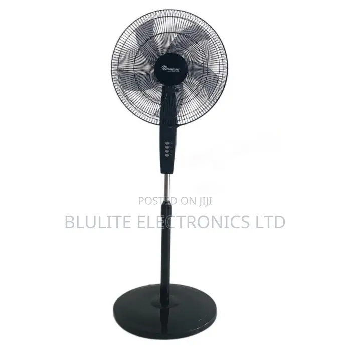 Black Stand Fan , With Remote - Rm/757