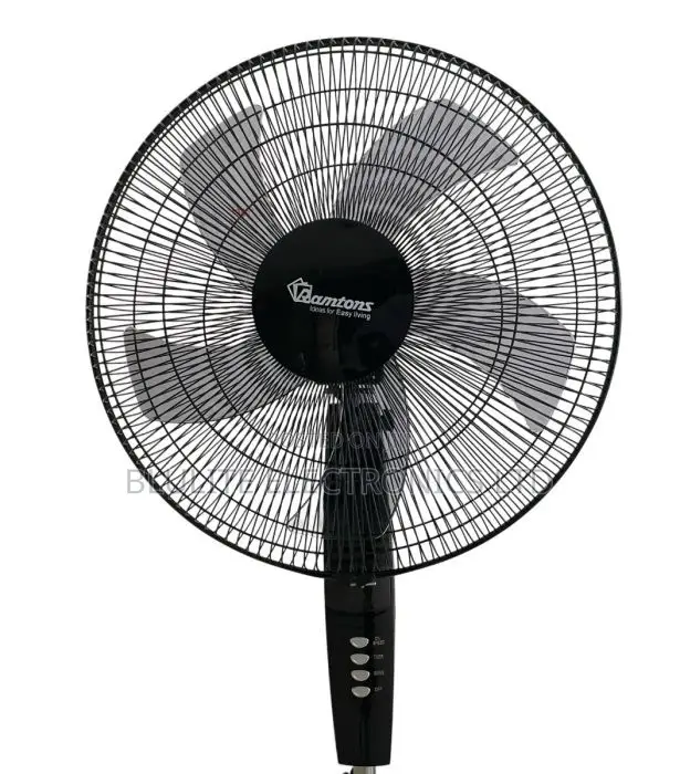 Black Stand Fan , With Remote - Rm/757