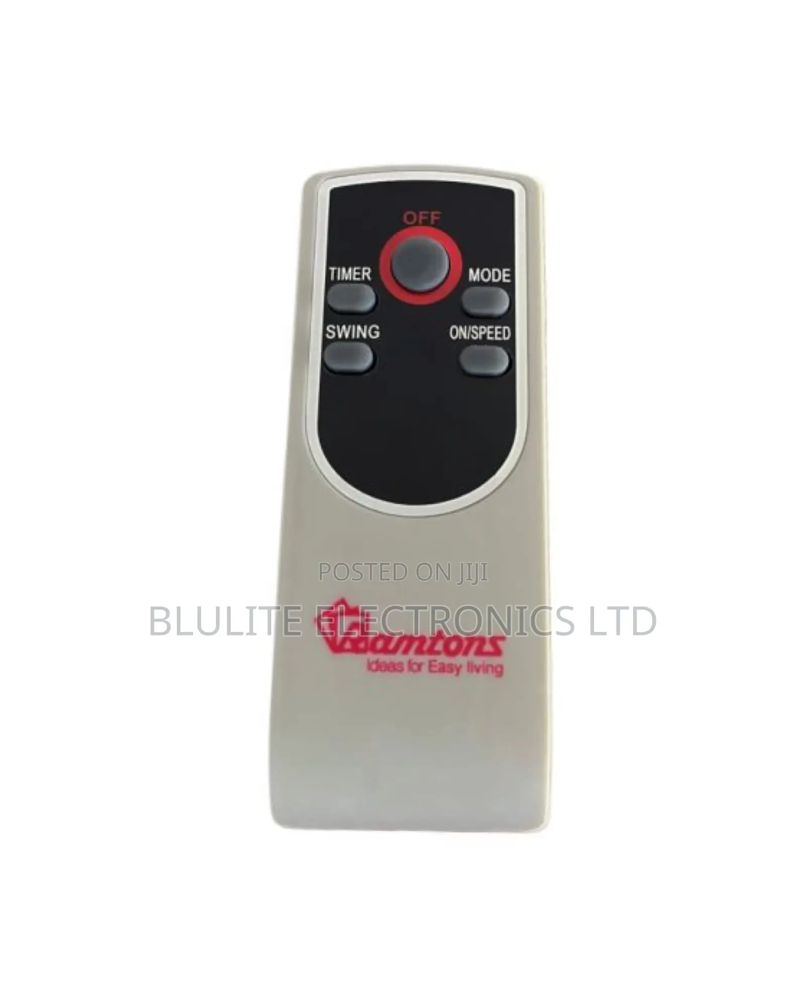 Black Stand Fan , With Remote - Rm/757