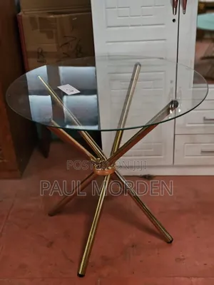 Gold Stand Glass Table
