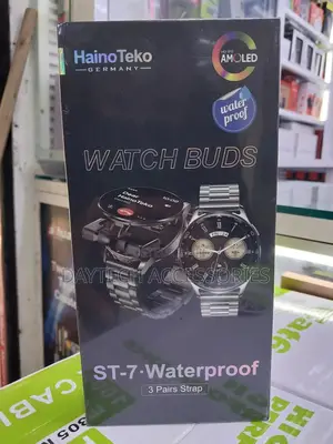 Haino Teko St-7 Waterproof Watch Buds With 3 Pair Straps - Black