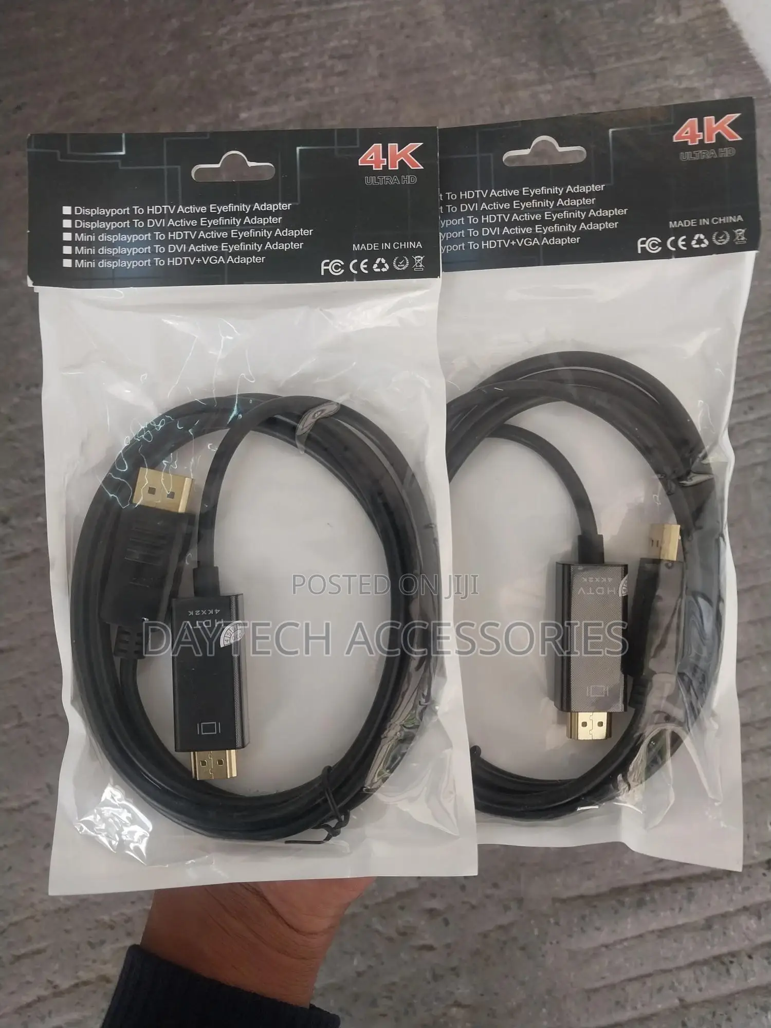 Ultra Hd Active Displayport to Hdmi Adapter Cables 1.8m