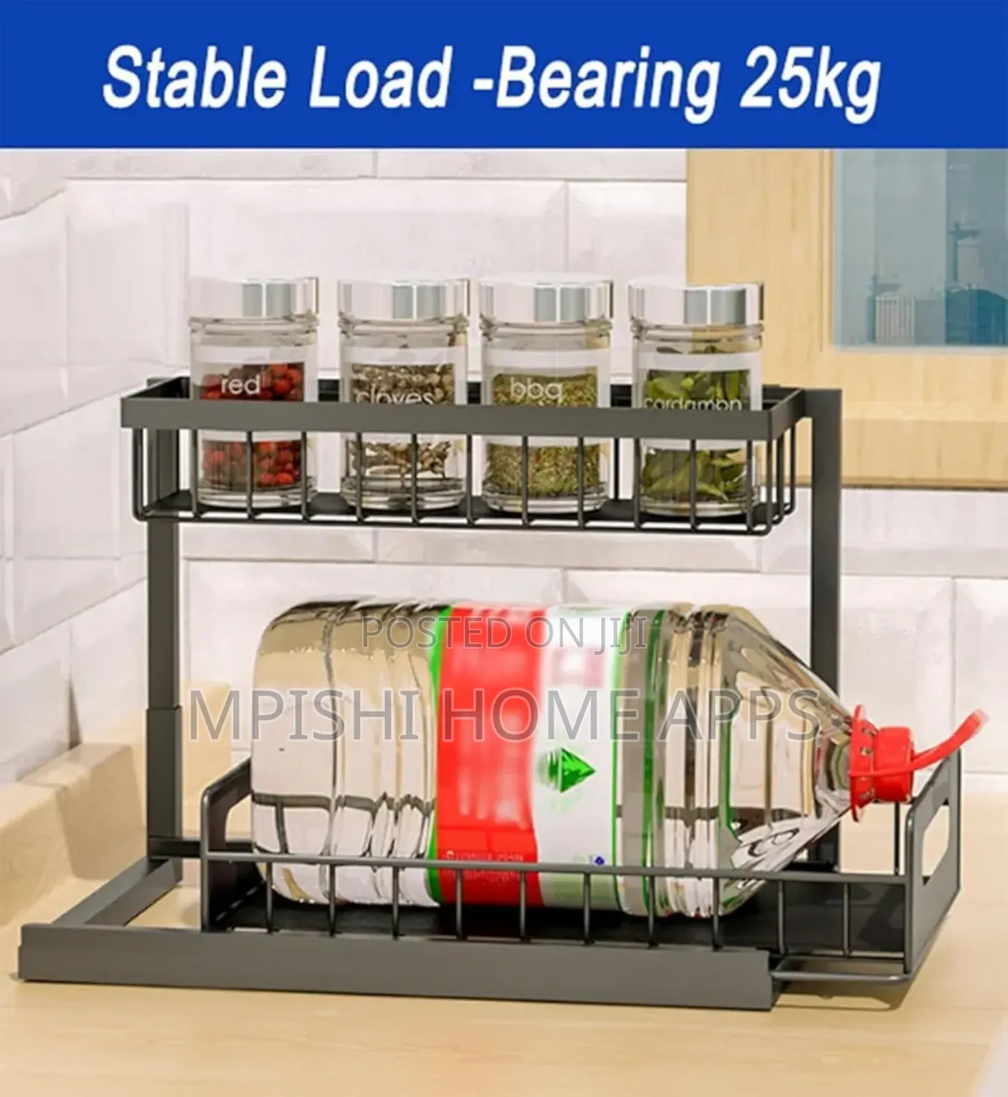 2 Tier Pull-Out Storage Rack