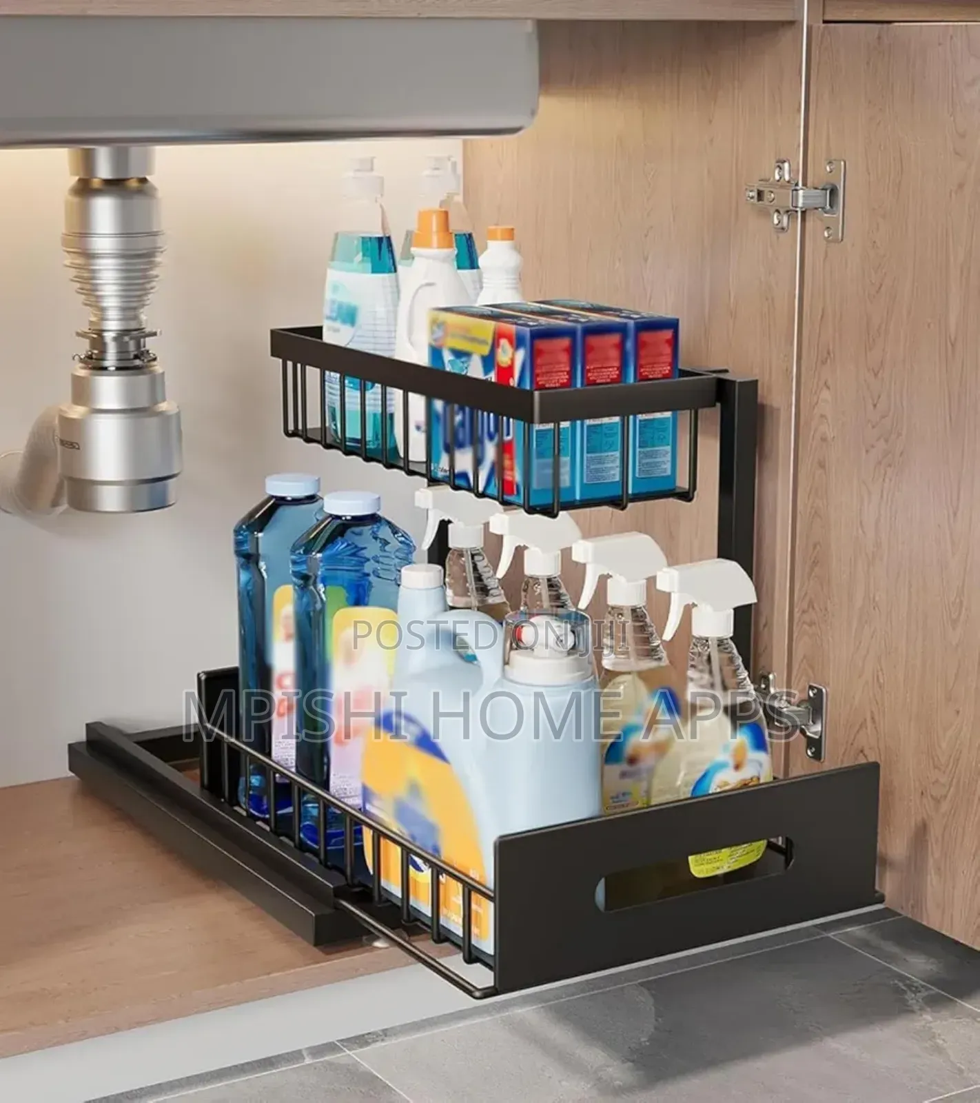 2 Tier Pull-Out Storage Rack