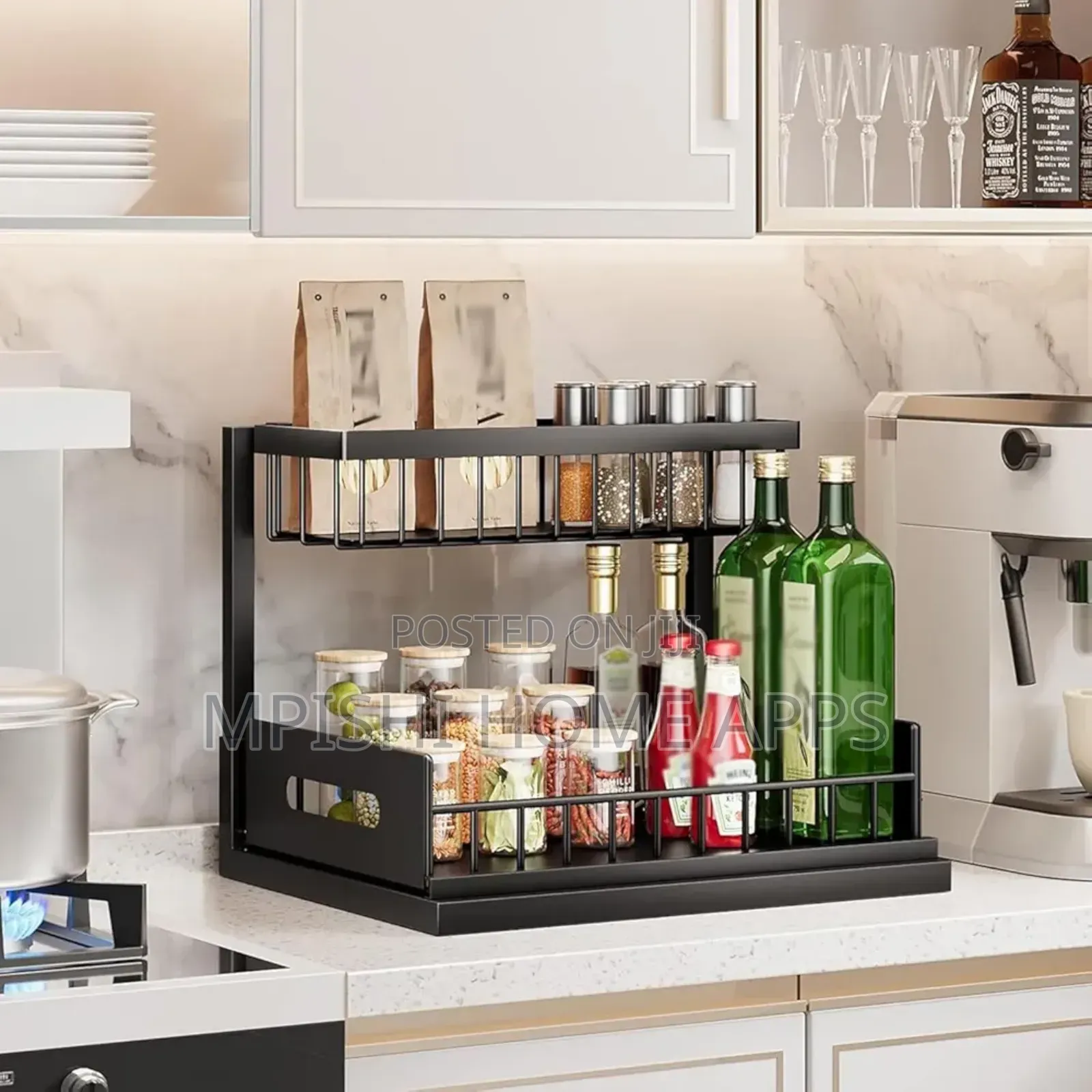 2 Tier Pull-Out Storage Rack
