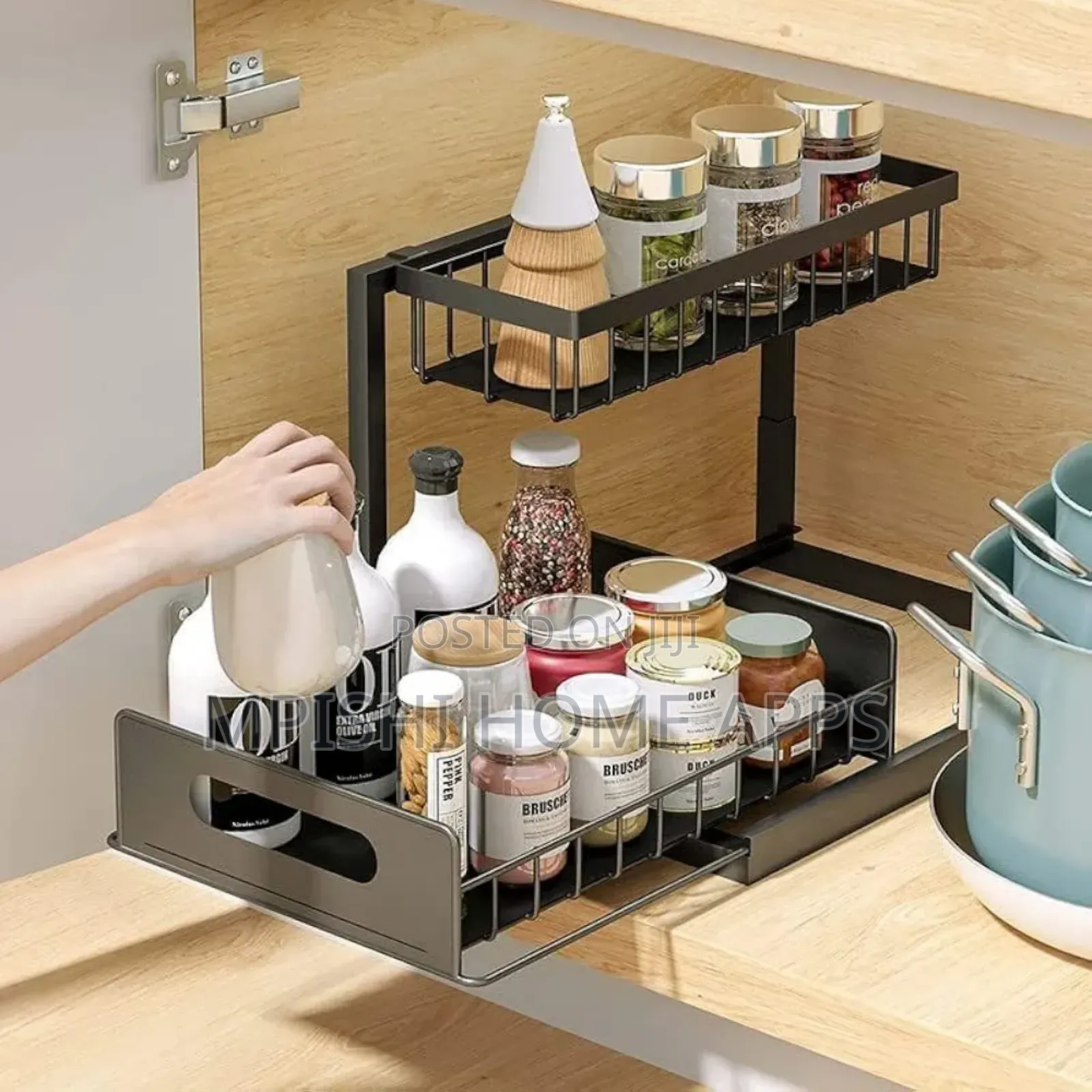 2 Tier Pull-Out Storage Rack