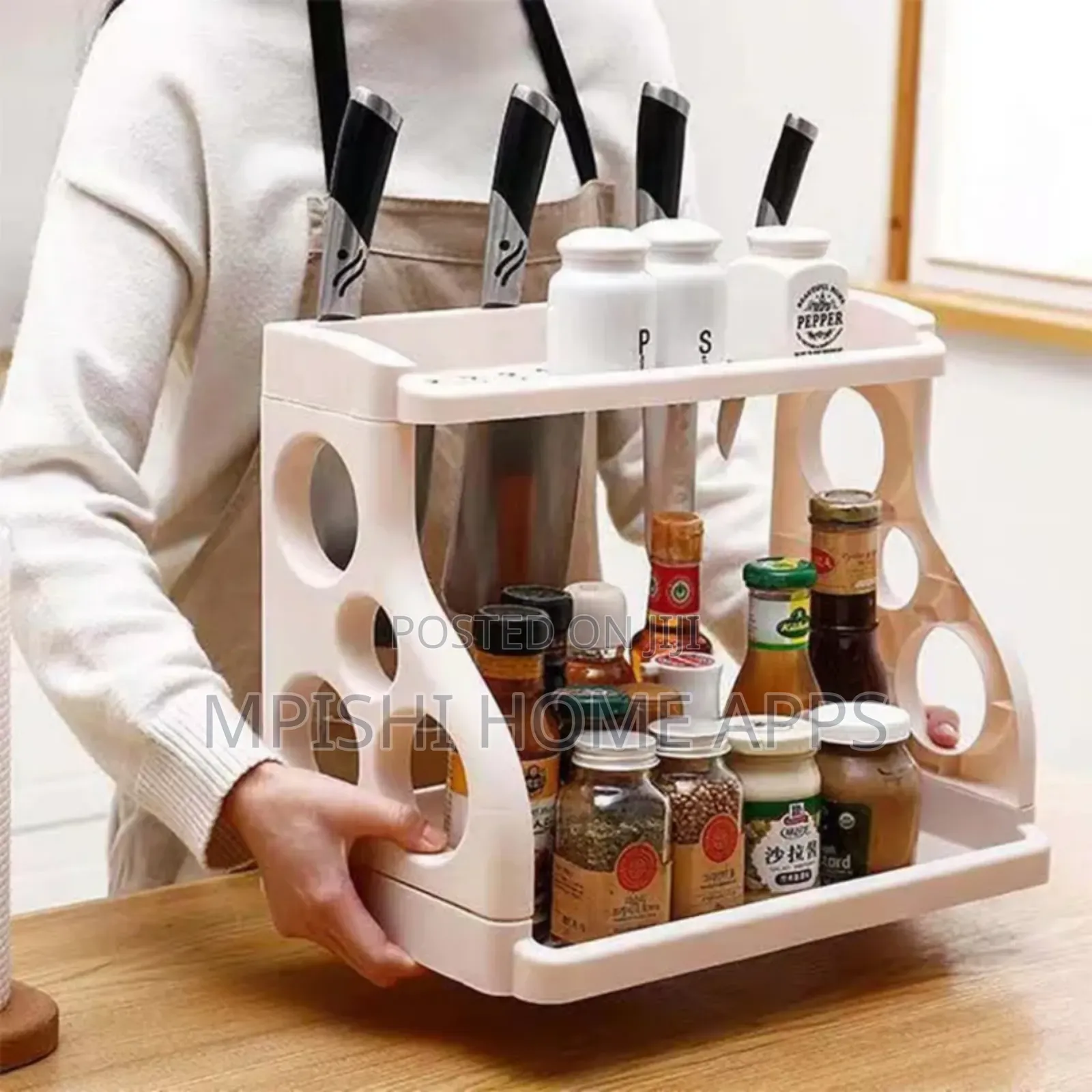 Double Layer Multifunctional Spice Rack