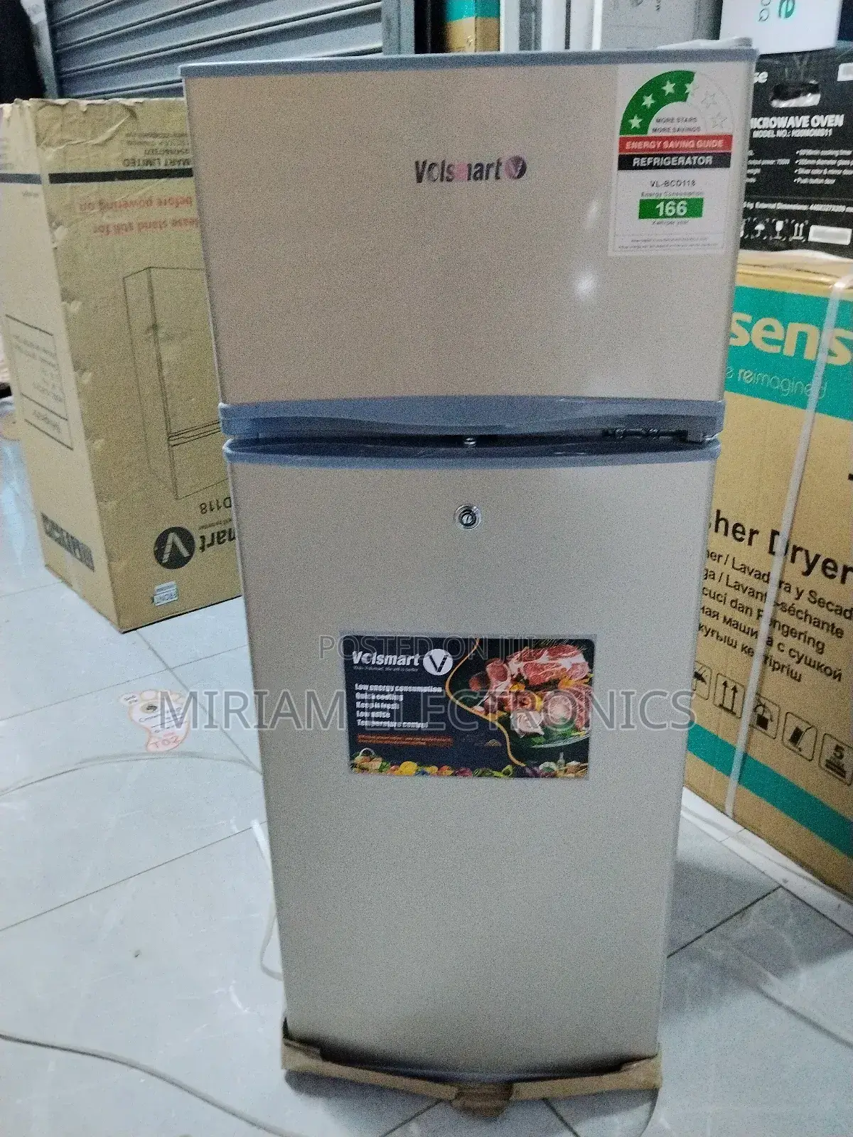 Volsmart 118l Double-Door Refrigerator