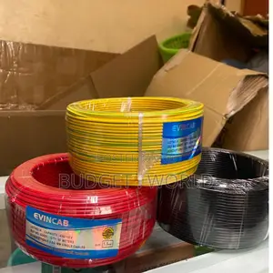 Durable 1.5mm Single Core Wiring Cable-Green/Yellow/Red / Black 90m