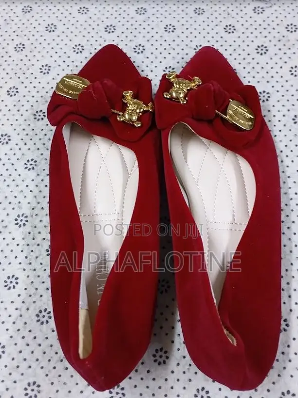 Bowknot Red Satin Wedding Flat Shoes Pointed Toe