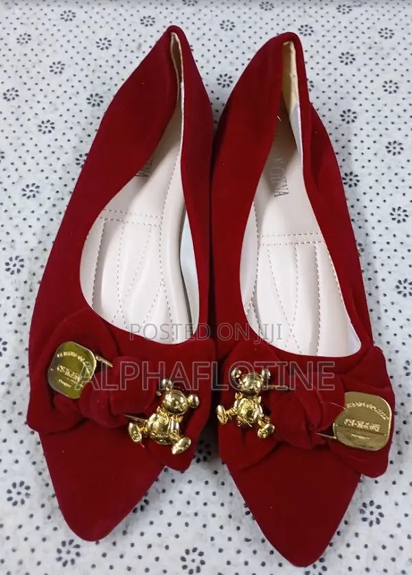 Bowknot Red Satin Wedding Flat Shoes Pointed Toe