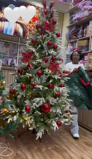 Premium Green / Snow Flaked Prelit Christmas Tree