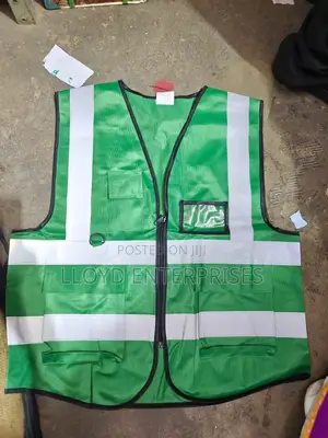 Jungle Green Reflective Vests With Pockets