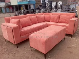 Futuristic Stylish Corner Seat 5 Seater + Ottoman - Pay on Delivery
