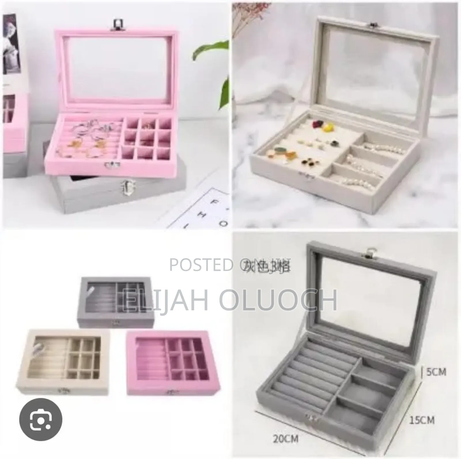 Ld1016 Velvet Jewelry Organizer Box