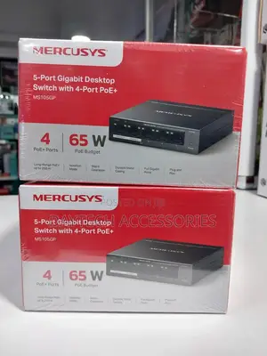 Mercusys Ms105gp 5 Port Gigabit Network Switch With 4-Port Poe+ 65w.