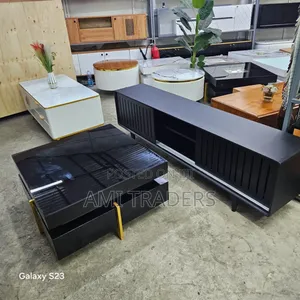 Black Stylish Coffee Table Tv Stand