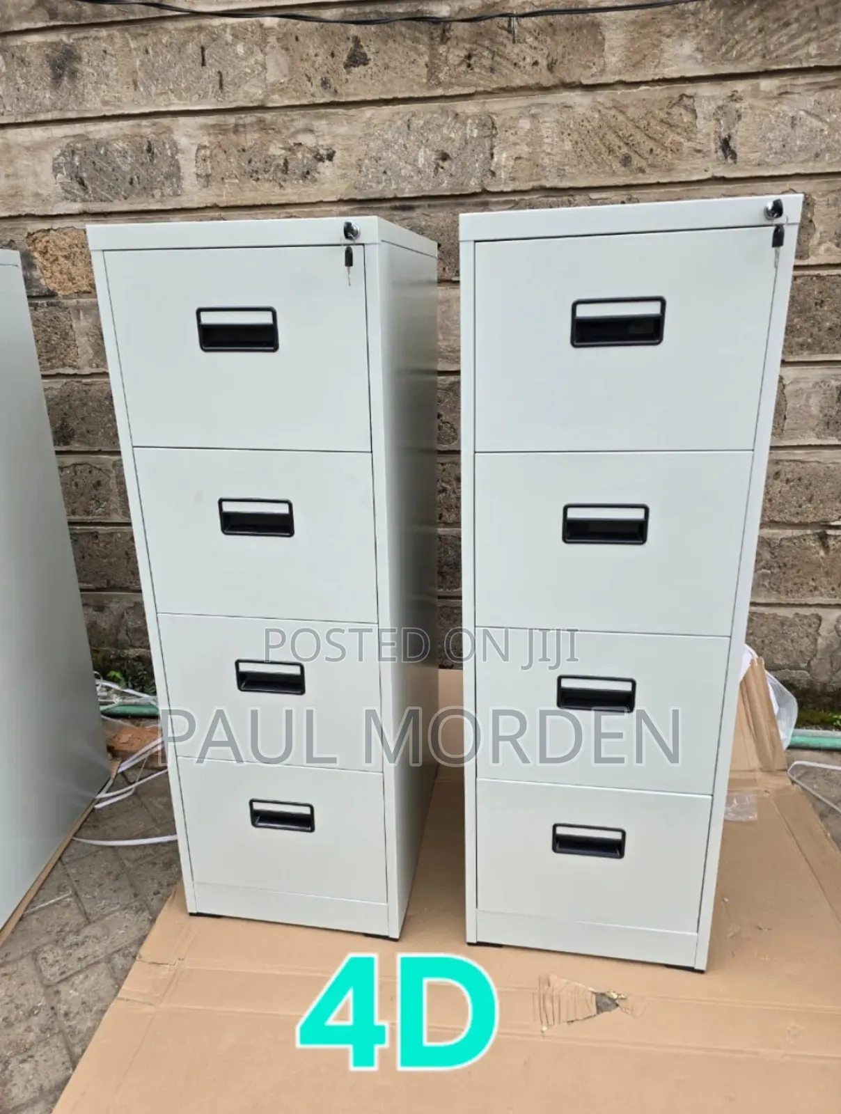 Metallic Key Lock 4_drawers Cabinet
