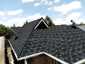 Black Shingles Stone Coated Tiles