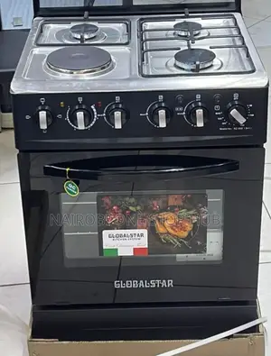 Black 60*60 Globalstar Jet 3+1 Standing Cooker With Electric Oven