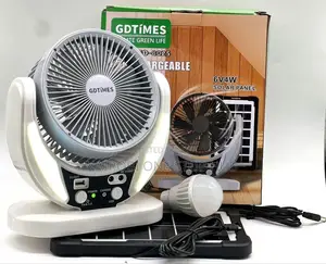 Gdtimes Rechargeable Solar Fan Set, D-8025.