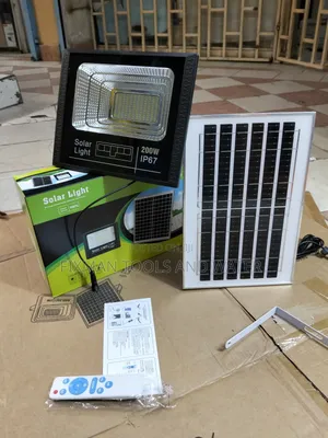 New Inter Security Solar Flood Light 200 Watts Street Sensor Remote