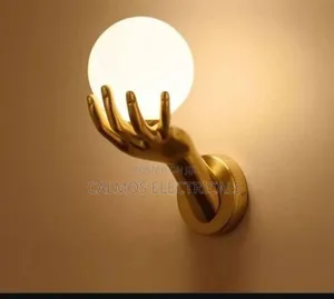 Golden Hand Ball Wall Lights