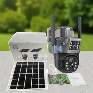 Dual Lens Ai Humanoid Detection 4g PTZ Rotating Solar Security Camera