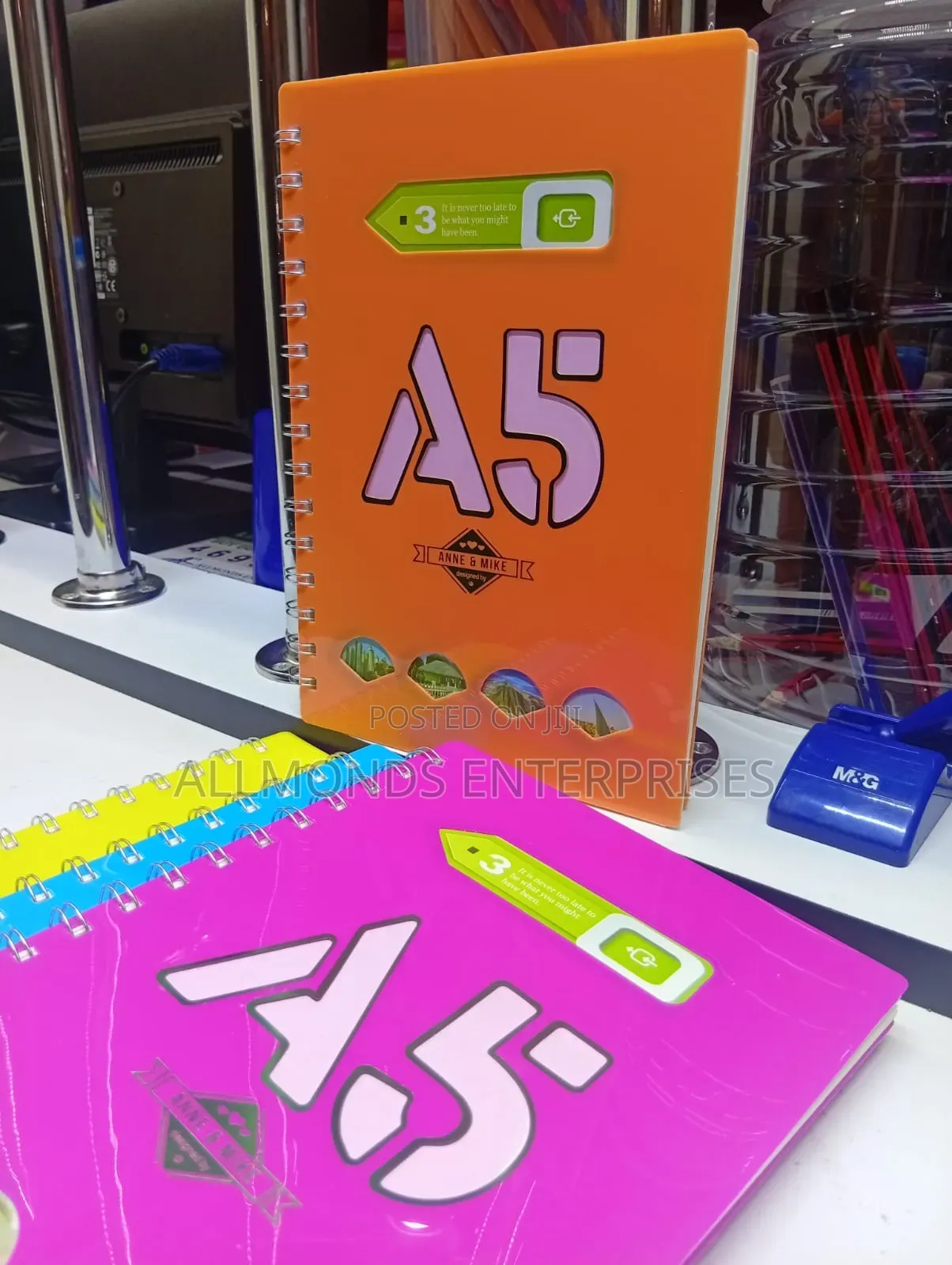 A5 Left Spiral Notebook With PVC Cover