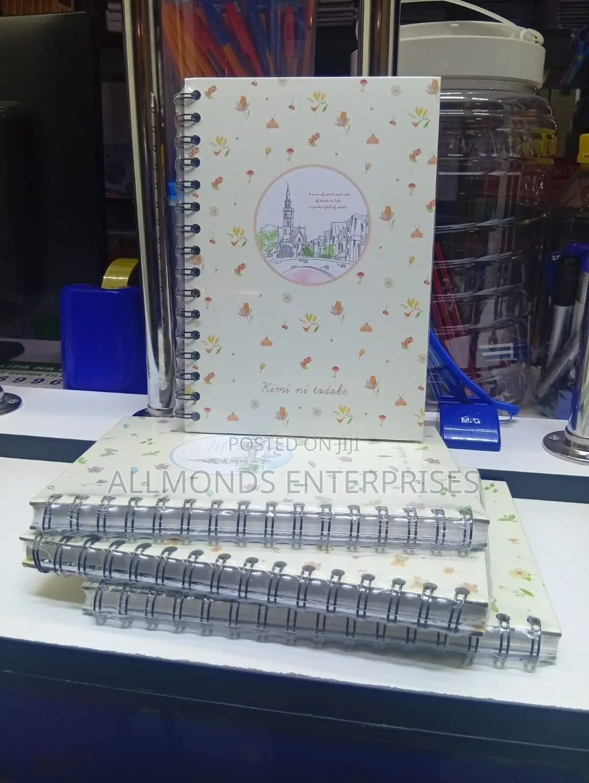 A5 Left Spiral Notebook With Coated Hard Cover