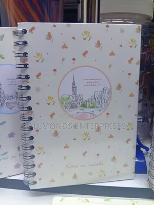 A5 Left Spiral Notebook With Coated Hard Cover