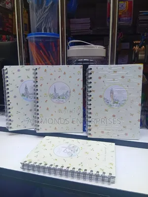 A5 Left Spiral Notebook With Coated Hard Cover