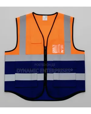 Orange/Blue Heavy Reflective Safety Vest