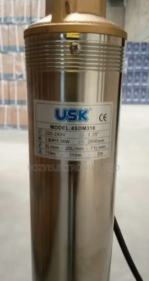 1.5 Hp Usk Water Pump 119 M Head Submassible Submassible Water Pump