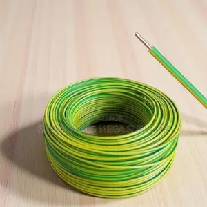 Yellow Green PVC 2.5mm Electrical Cable Solid Core Flame Retardant
