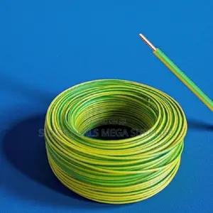 Durable 2.5mm Yellow Green Single Core PVC Electrical Wiring Cable