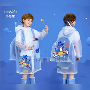 High Quality Children's Raincoat With a Wide Brim Hat
